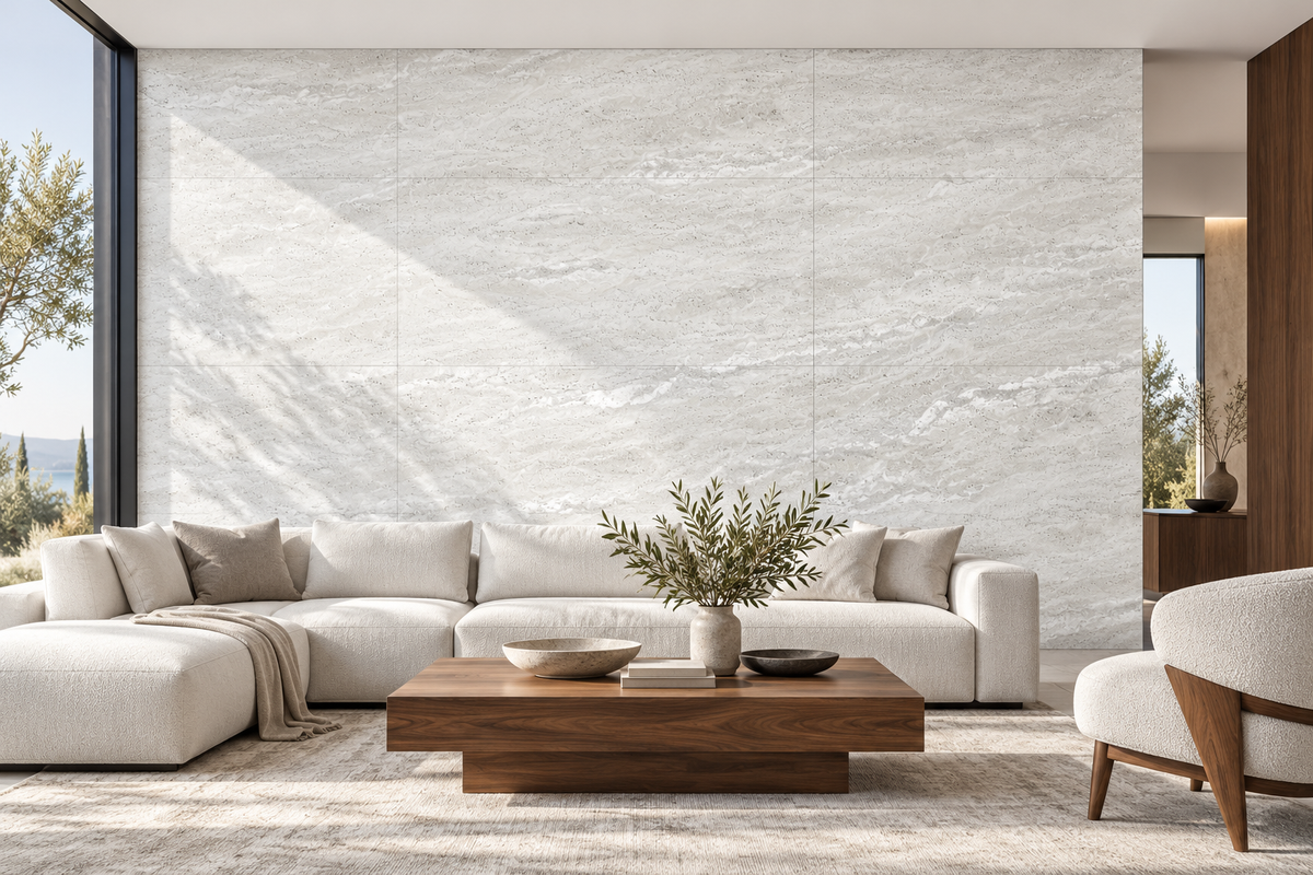 Z-PSDS048 Flexible Stone 11.44 inch x 118.11 inch  = 3.93 feet x 9.84 feet = 38.67 square feet per panel