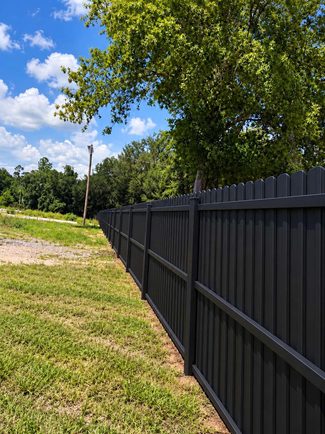 Metal Fence panel 6 inch x 6 feet Black Color