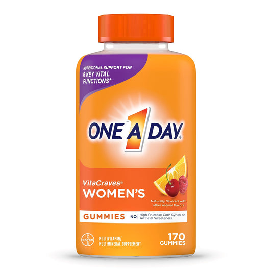 One A Day Women’s Multivitamin Gummies, Multivitamin For Women with Vitamin A, C, D, E and Zinc for Immune Health Support*, Calcium & more, 170 count