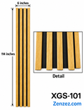 WALL PVC PANEL SLAT 6X114 INCHES = 6 INCHES X 9.5 FEET INTERIOR USE MODEL XGS-101