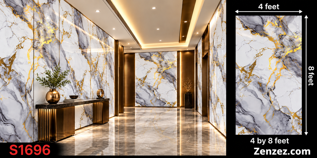 MARBLE PANEL PVC 4X8 FEET S1696
