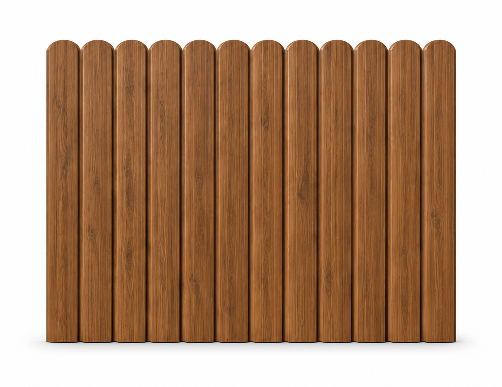 Metal Fence panel 6 inch x 6 feet Brown Color