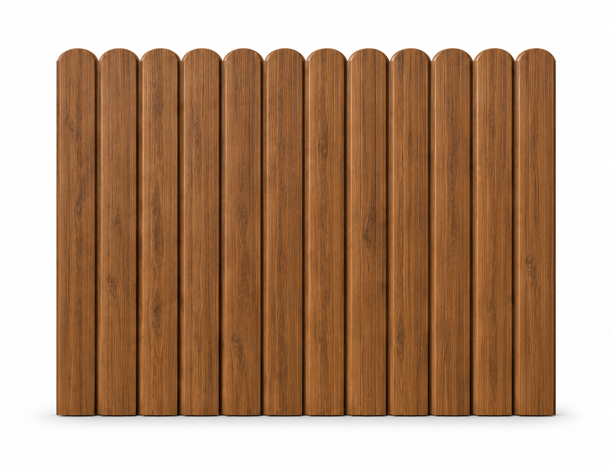 Metal Fence panel 6 inch x 6 feet Brown Color