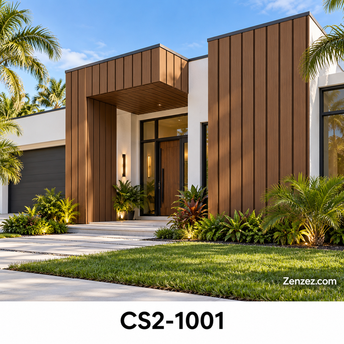 WALL PVC PANEL SLAT (SIDING) 6X114 INCHES = 6 INCHES X 9.5 FEET EXTERIOR USE MODEL CS2-1001