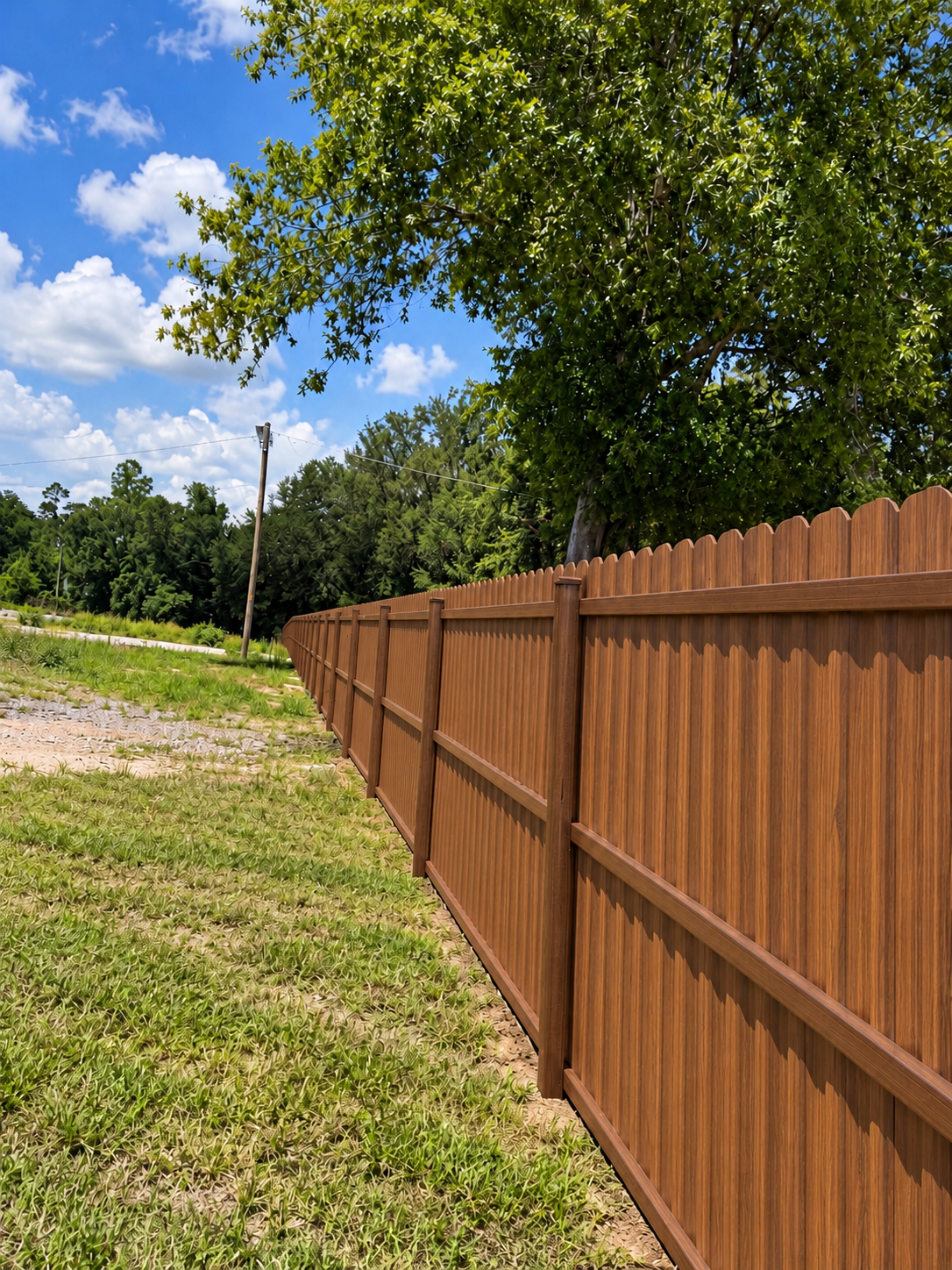 Metal Fence panel 6 inch x 6 feet Brown Color