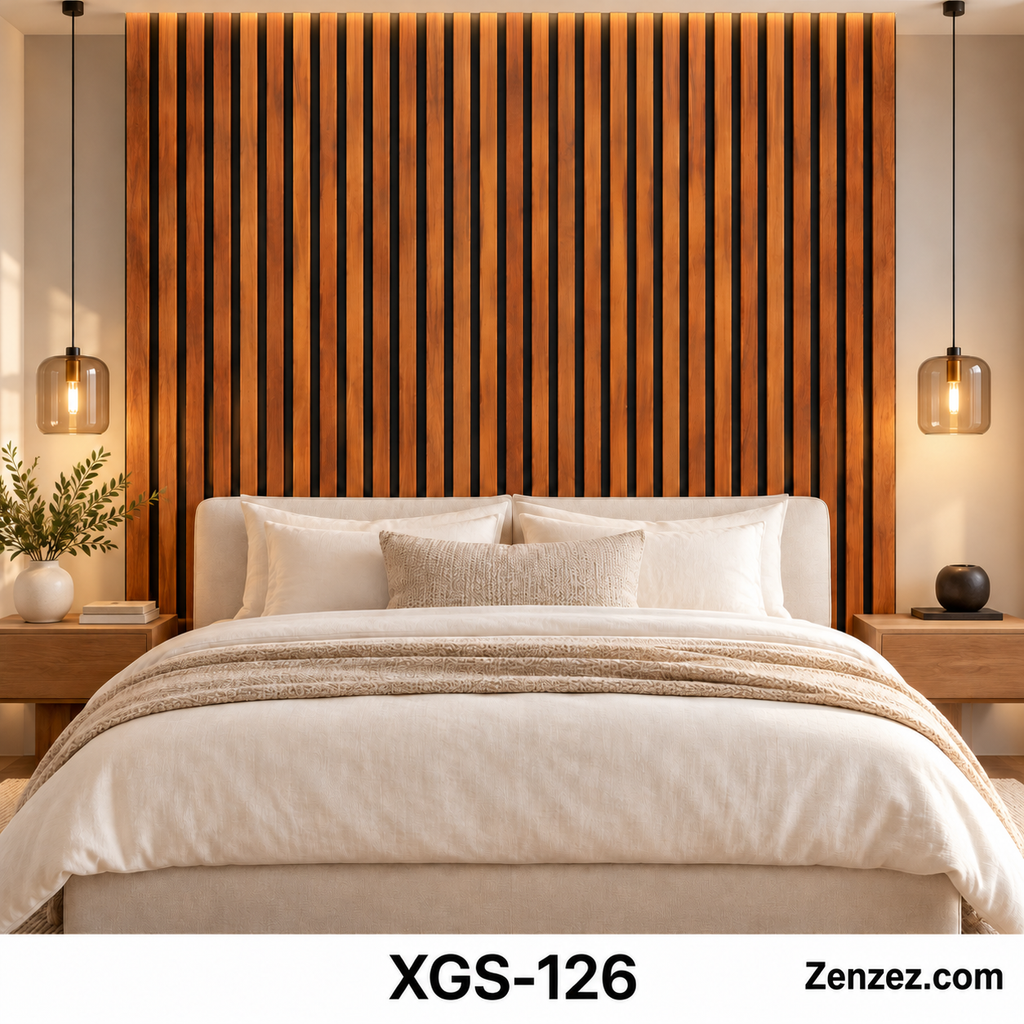 WALL PVC PANEL SLAT 6X114 INCHES = 6 INCHES X 9.5 FEET INTERIOR USE MODEL XGS-126