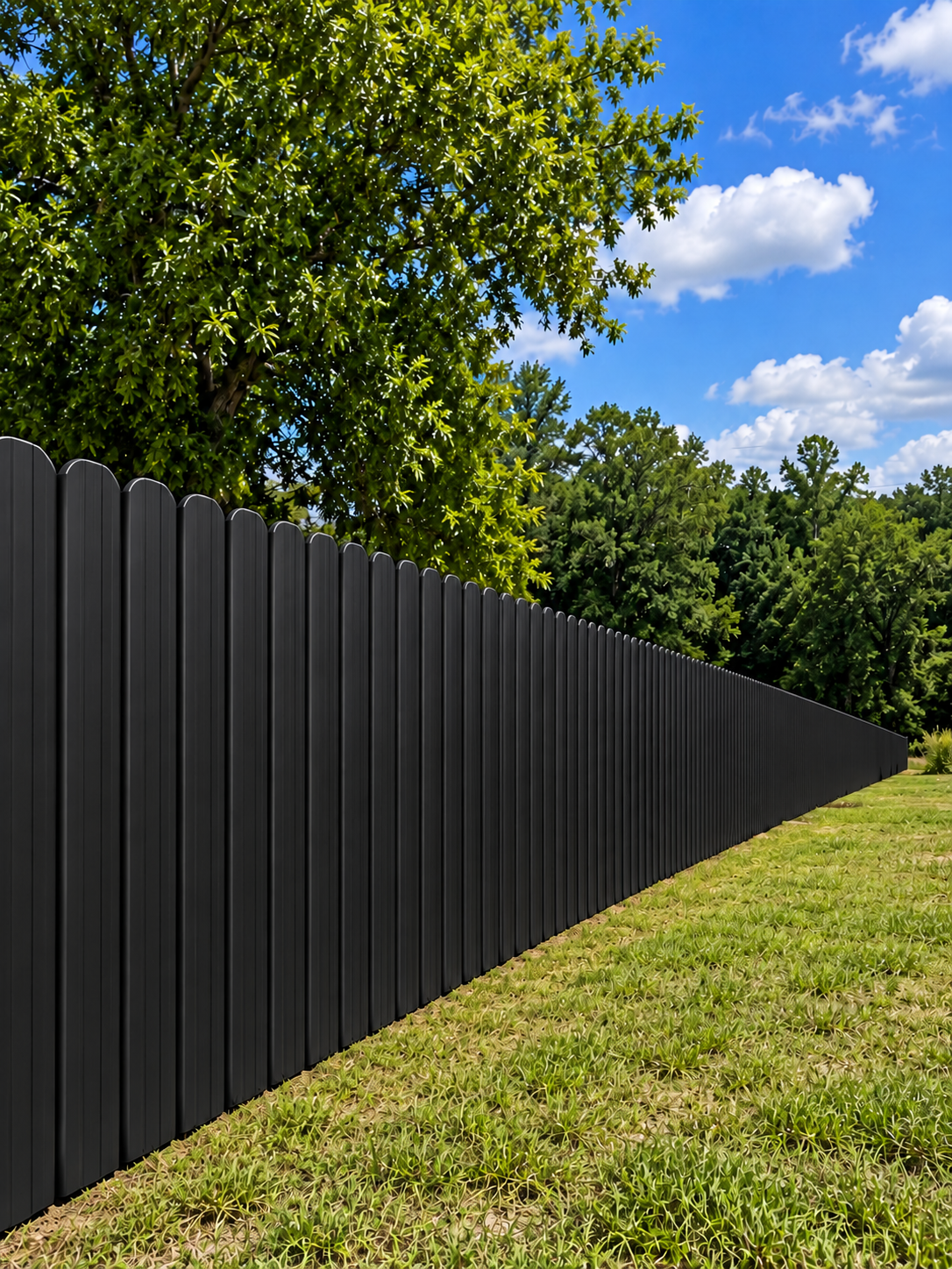 Metal Fence panel 6 inch x 6 feet Black Color