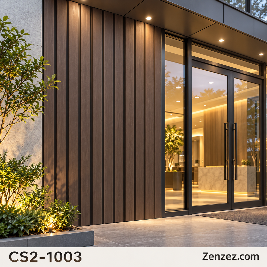 WALL PVC PANEL SLAT (SIDING) 6X114 INCHES = 6 INCHES X 9.5 FEET EXTERIOR USE MODEL CS2-1003