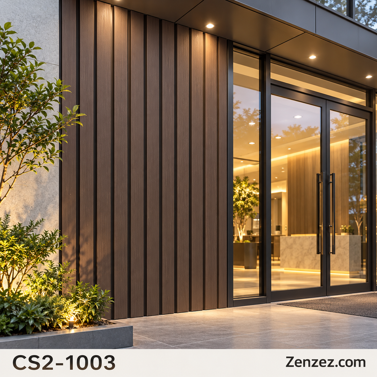 WALL PVC PANEL SLAT (SIDING) 6X114 INCHES = 6 INCHES X 9.5 FEET EXTERIOR USE MODEL CS2-1003