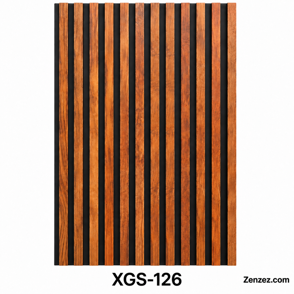 WALL PVC PANEL SLAT 6X114 INCHES = 6 INCHES X 9.5 FEET INTERIOR USE MODEL XGS-126