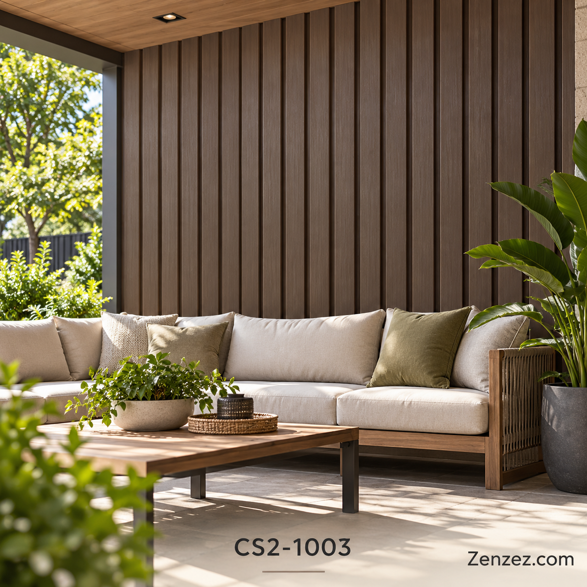 WALL PVC PANEL SLAT (SIDING) 6X114 INCHES = 6 INCHES X 9.5 FEET EXTERIOR USE MODEL CS2-1003