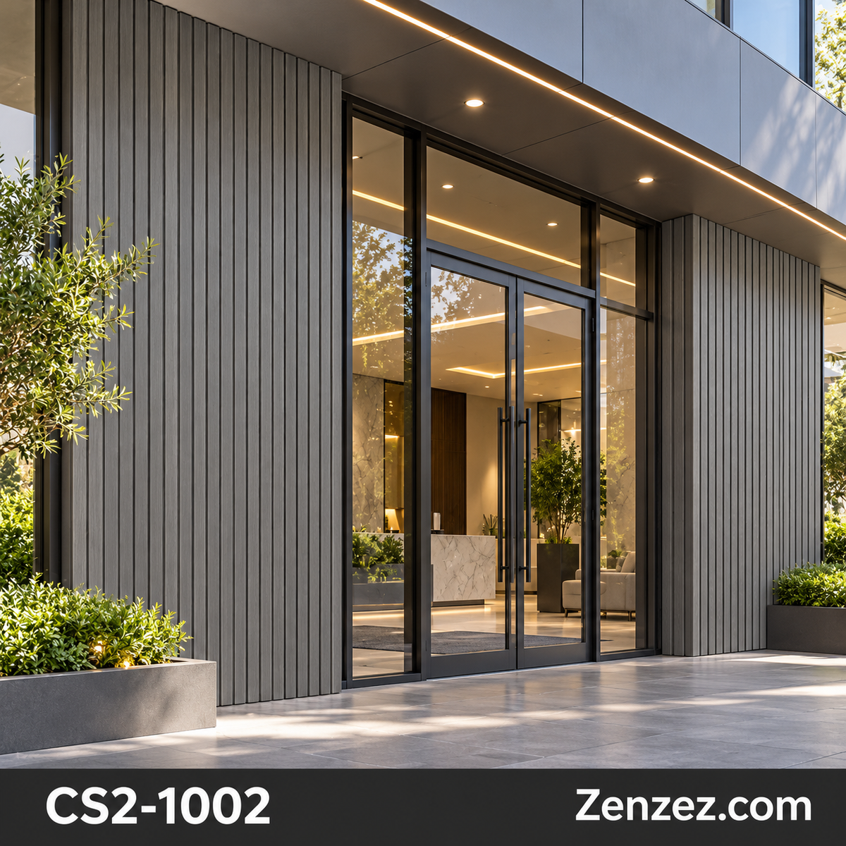 WALL PVC PANEL SLAT (SIDING) 6X114 INCHES = 6 INCHES X 9.5 FEET EXTERIOR USE MODEL CS2-1002