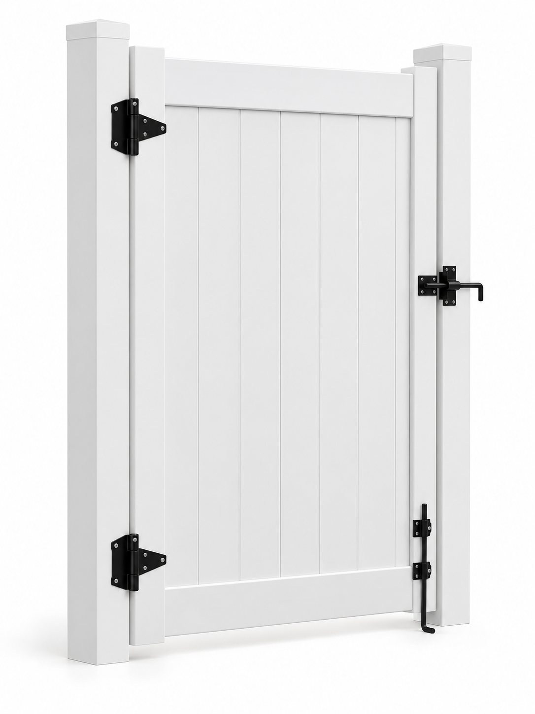 PVC FENCE GATE 3, 4 or 5 feet wide X 6 One side pole included,High with locks