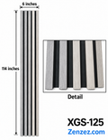 WALL PVC PANEL SLAT 6X114 INCHES = 6 INCHES X 9.5 FEET INTERIOR USE MODEL XGS-125
